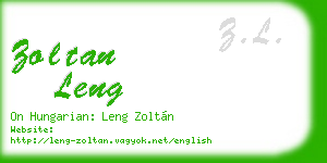 zoltan leng business card